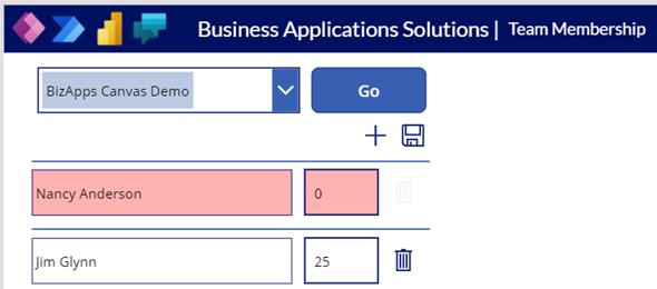 Adding Membership selections to Canvas Apps