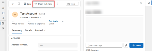 PCF Control in Side Pane in Model Driven Apps