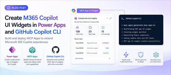 Power Apps Custom UI Widgets for M365 Copilot