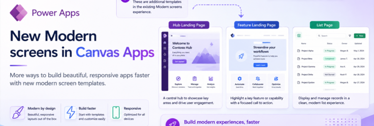 New Modern Screens in Canvas Apps