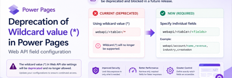 Deprecation of Wildcard value in Power Pages Web API field configuration