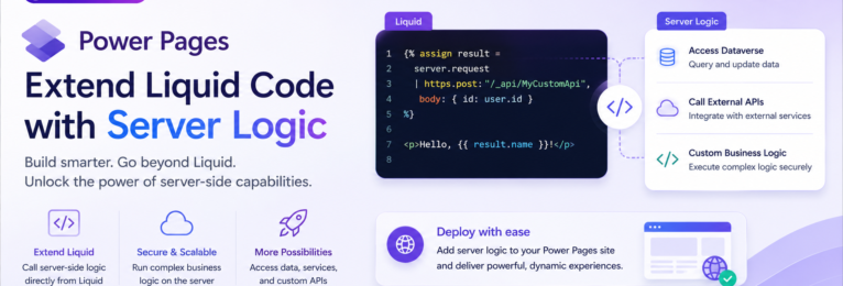 Extending Liquid code with Server Logic in Power Pages